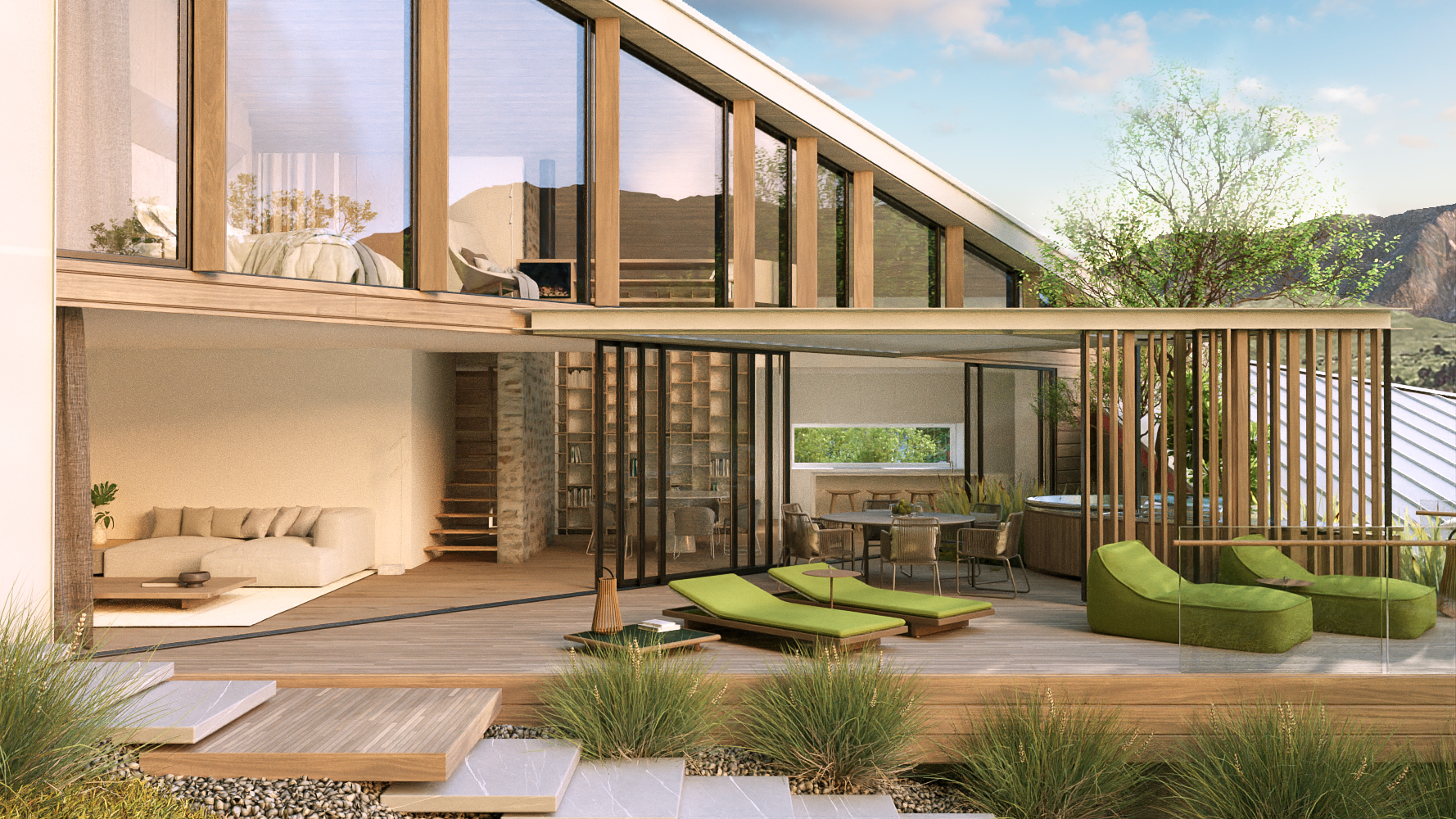 Villa terrace detail